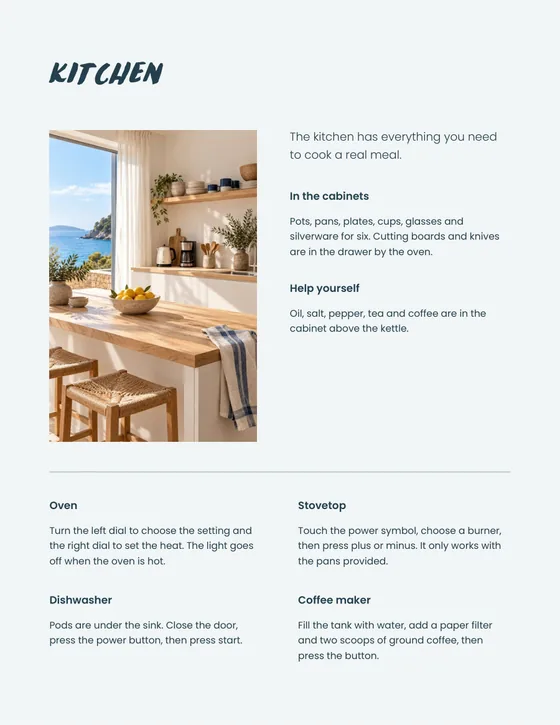 Welcome Book: sample page
