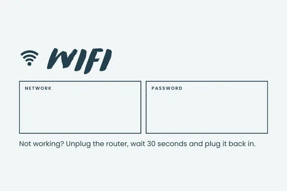 Guest Cards: sample page